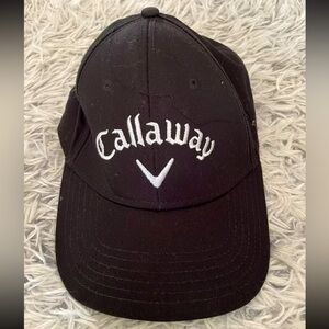 Callaway side Crested Golf Hat Black Unstructed Adjustable Embroidered Logo‎